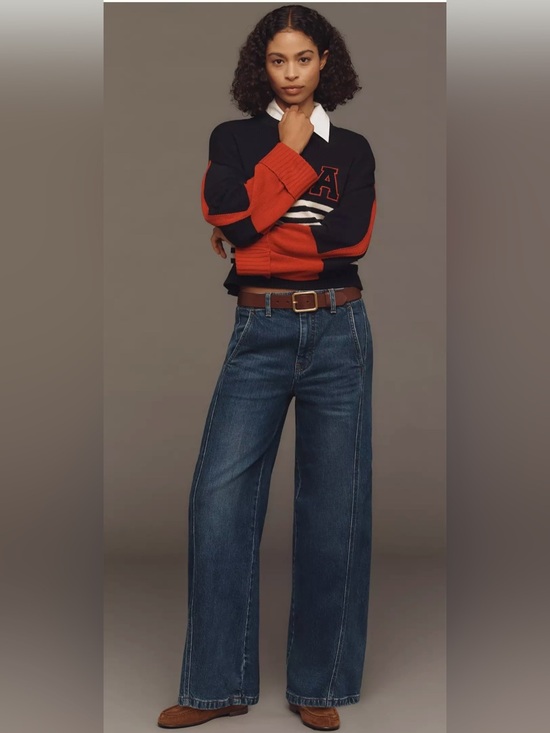 Pilcro Denim - NWT The Lex High-Rise Relaxed Tapered Jeans by Pilcro 30 dark denim anthropology
